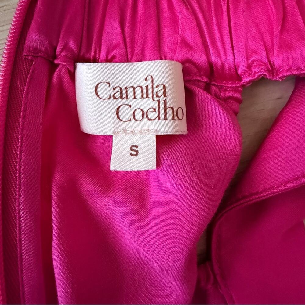 Camila Coelho hot pink satin hip cutout Wide-Leg Pants size small - Picture 7 of 16